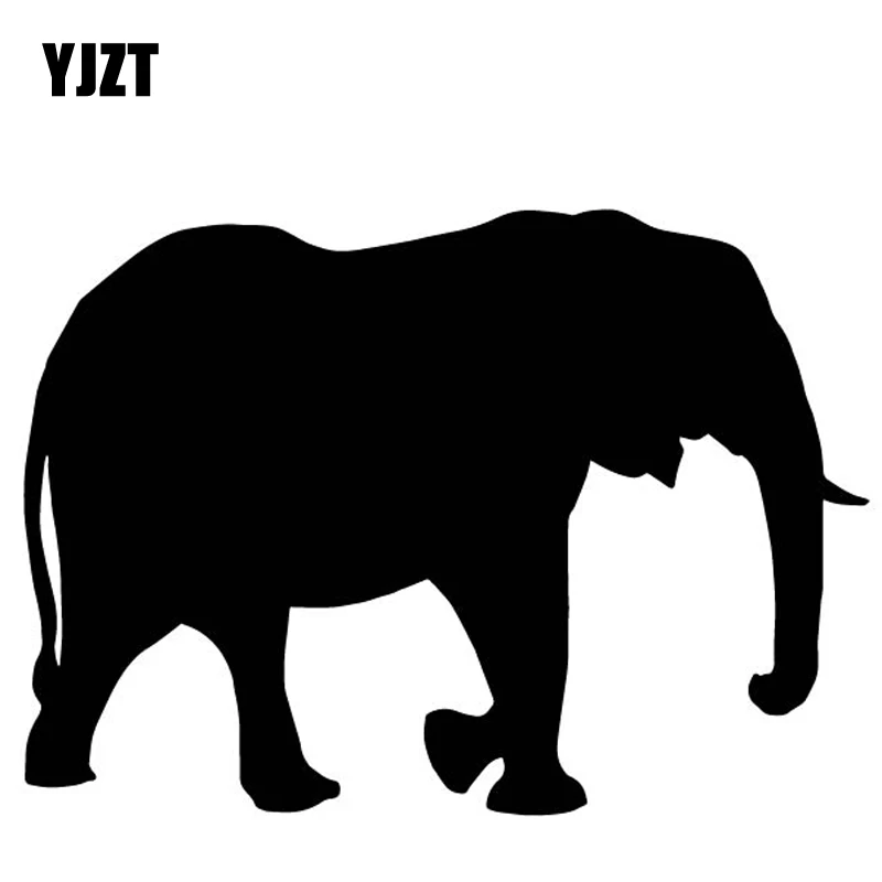 

YJZT 15.3CM*11CM Elephant Pattern Decoration Car Sticker Car Trunk Vinyl Decal Black/Silver C4-1677