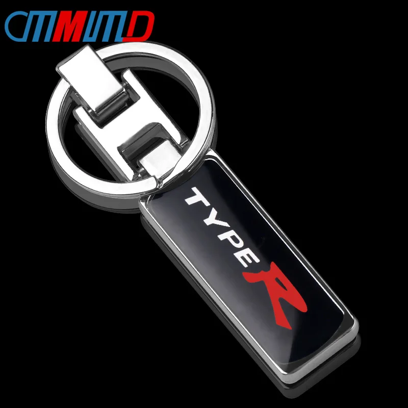 Металлический 3d брелок для ключей типа R Стайлинг автомобиля Honda Civic CRV City Accord Jazz