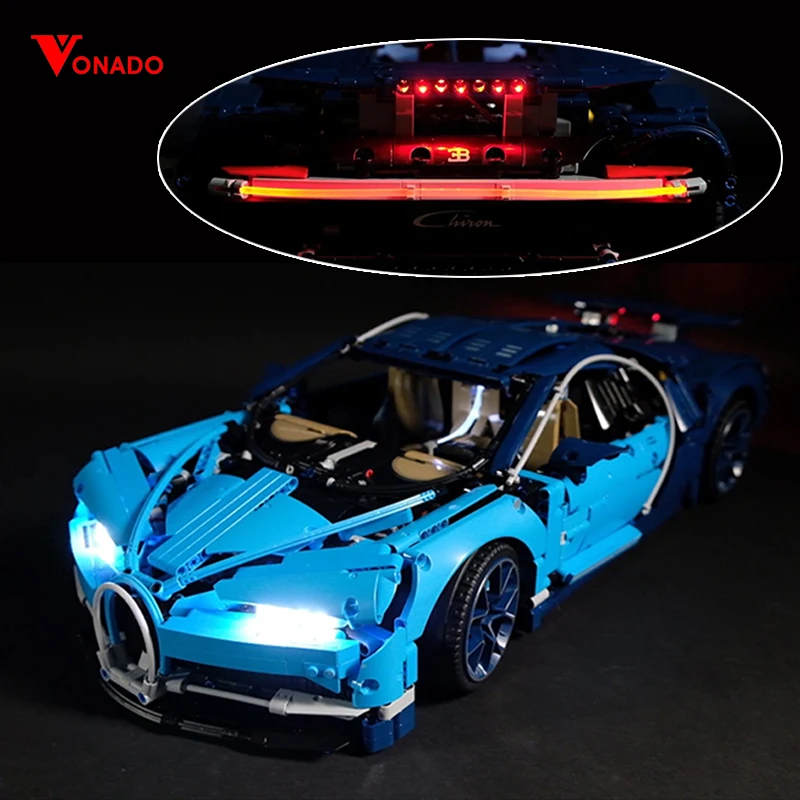 Светодиодный светильник для Lego 42083 20086 3388 Bugatti Chiron lego technic гоночный автомобиль