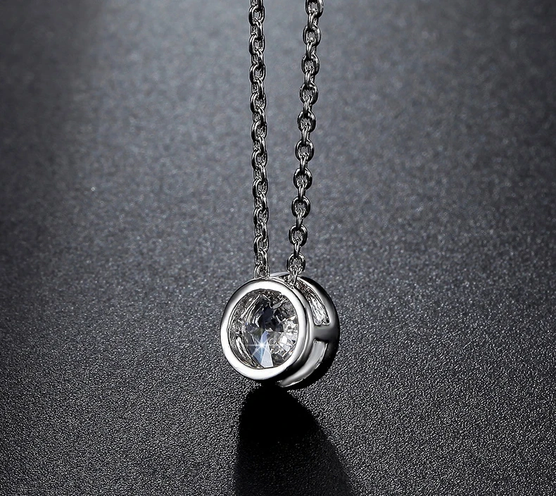 Фирменный дизайн простой стиль белый золотой цвет 1.25ct прозрачный Круглый фианит