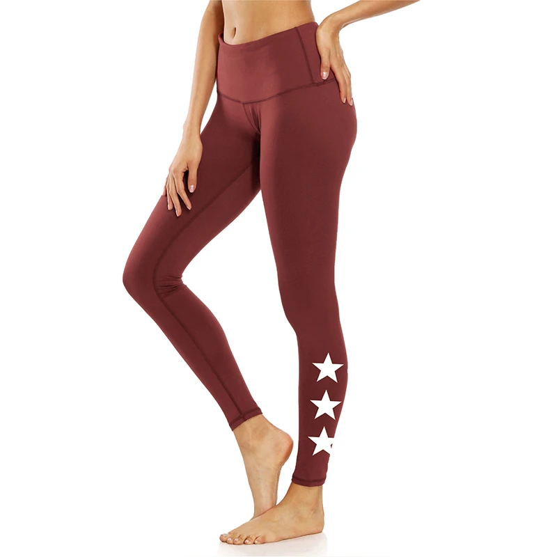 Эластичные штаны для йоги женские спортивные Леггинсы с высокой талией тонкие