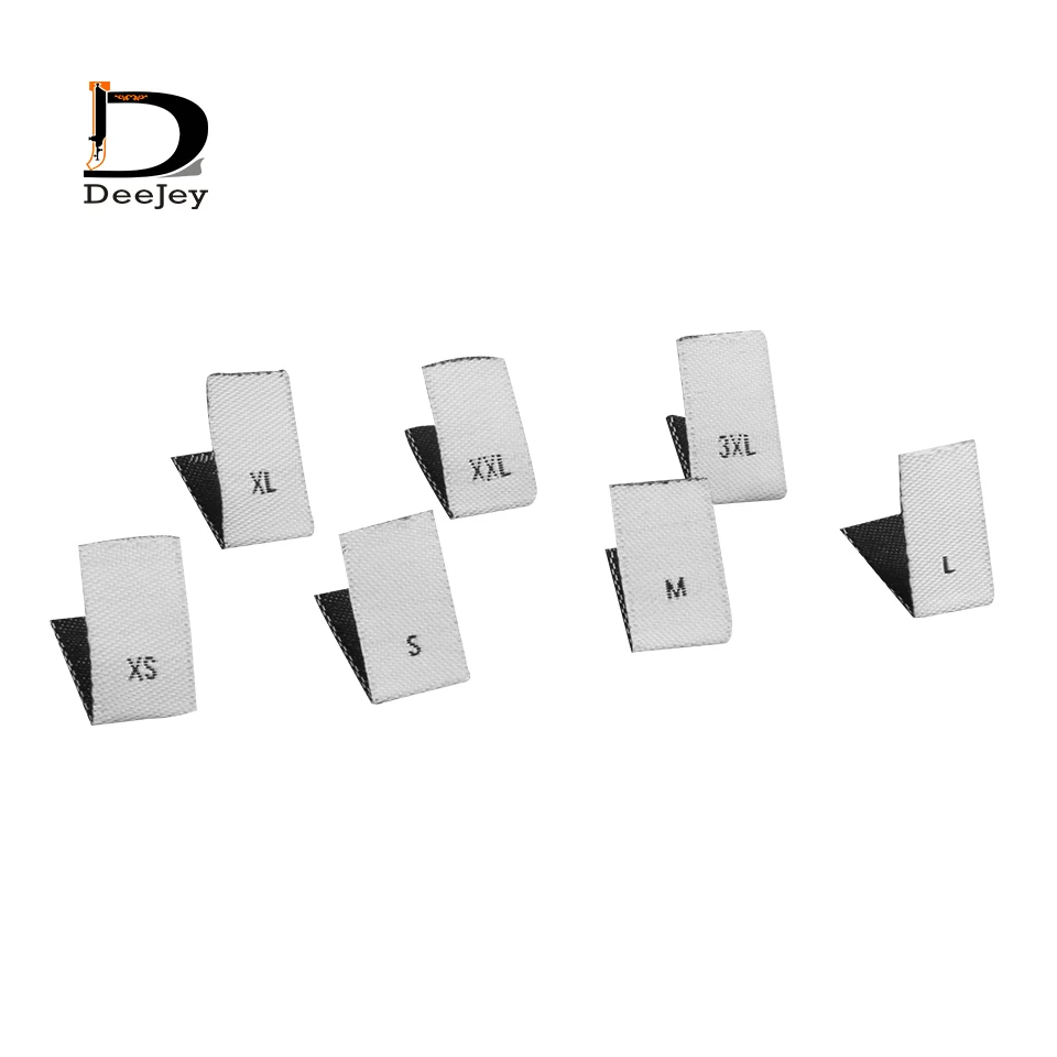 

100pc lot White With Black children cloth clothes size labels clothing for garment shirt Alphabet clothing tags