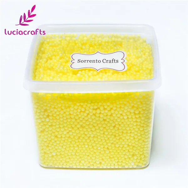 C8 Light yellow Lucia crafts 1 кор./лот(около 15000 шт.) 2-4 мм Мини пенопластовые шарики для свадьбы/вечерние для художественного оформления ногтей, ручная работа аксессуары Z0201 - Цвет: C8 Light yellow