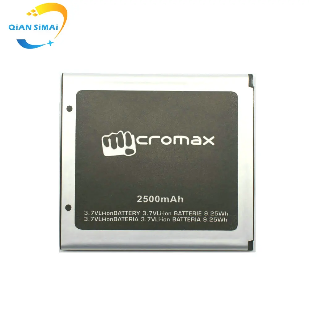 5 шт. новый высококачественный 3 7 в 2500 мАч Micromax A121 аккумулятор для мобильного