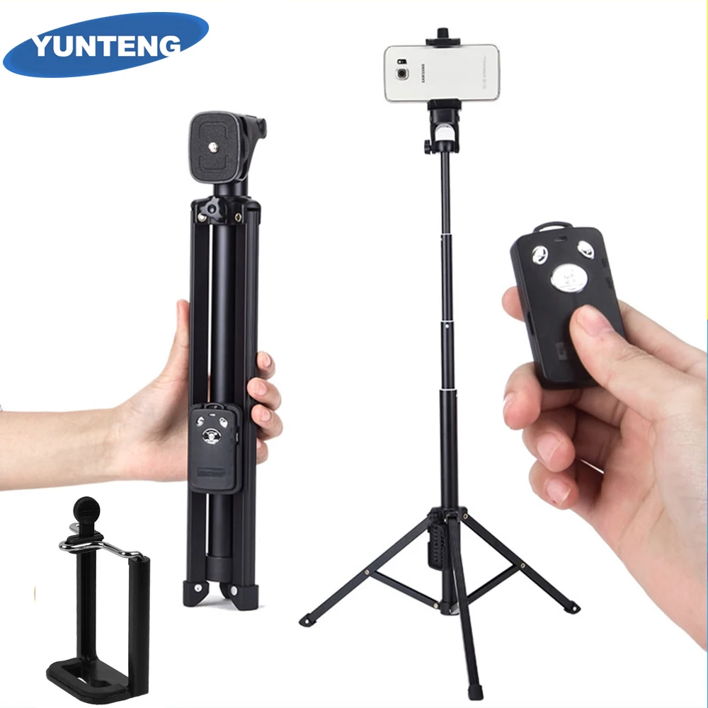 

Multipurpose Yunteng Mini Tripod Self-Portrait Monopod Phone Selfie Stick Bluetooth Timer Pole