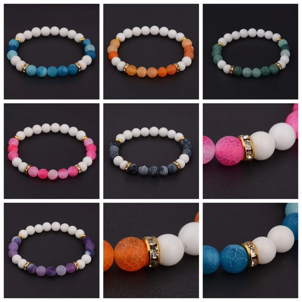 Amader Модные женские синие и розовые зеленые бриллиантовые браслеты молитвенные