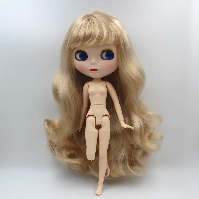 Кукла Blygirl кукла Blyth Золотая челка новая тело с 19 костяшками ракушка матовым лицом