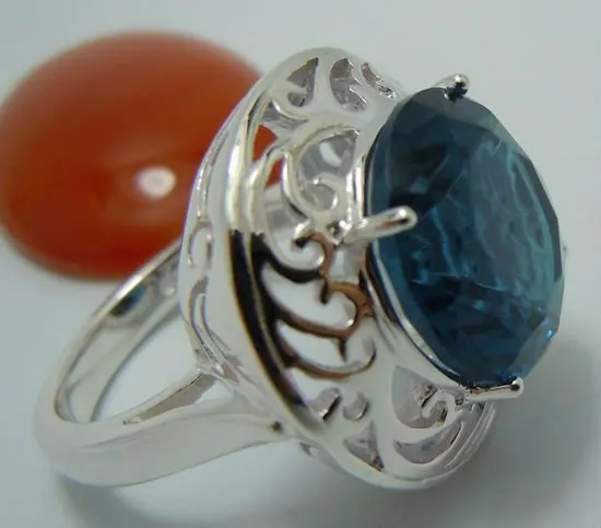 Free shipping wholesale and retail Victorian circular sapphire 925 silver rings | Украшения и аксессуары