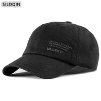 siloqin adult mens cotton baseball cap adjustable size womens ponytail tongue caps snapback cap youth fashion sports hats