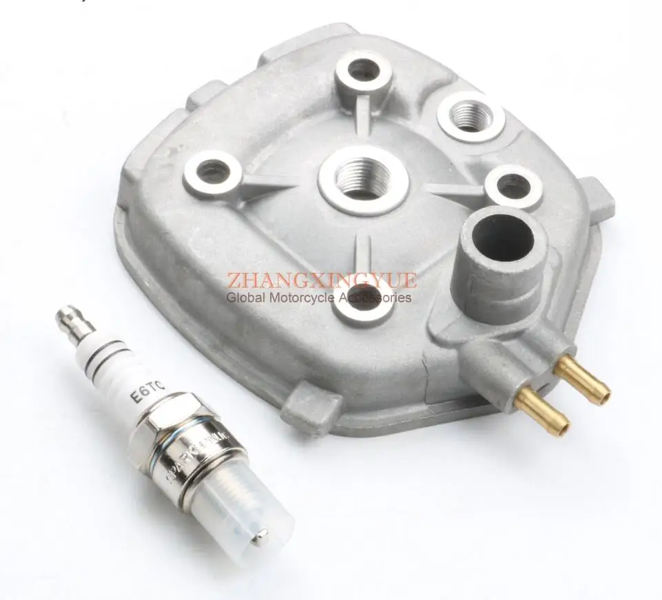 cylinder head 50cc комплект цилиндров и головки цилиндров и прокладка цилиндра и коленчатый вал для YAMAHA Jog RR Aerox Naked R CS 50cc LC CAT 40 мм/10 мм - Цвет: cylinder head