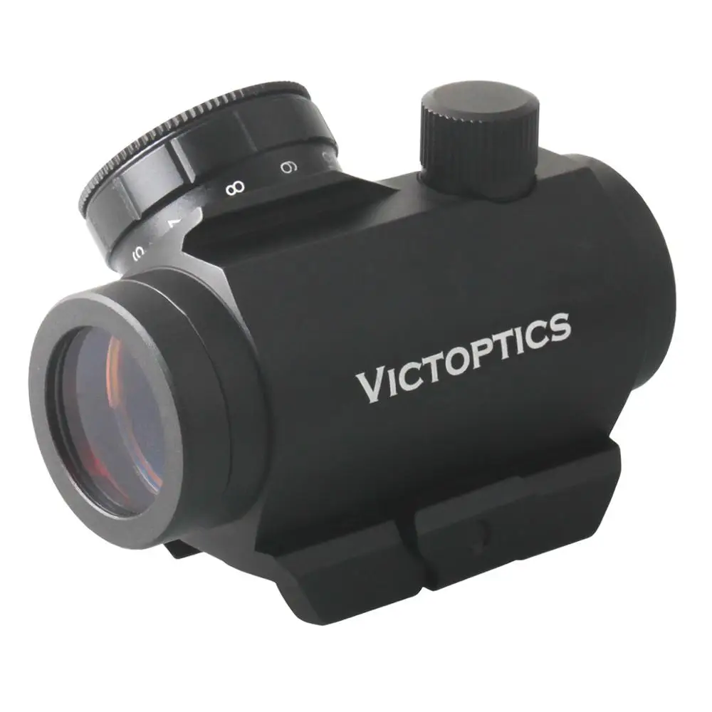 VictOptics 1x22 Лучший доступный красный точечный прицел с Riser Picatinny 21 мм Крепление 11 уровней точечная интенсивность Охота
