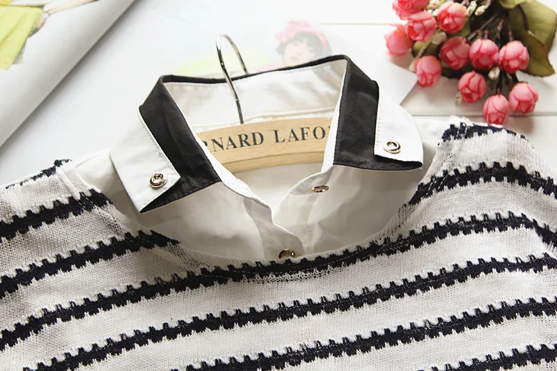 Индивидуальная черная и белая простая Модная рубашка с фальшивым воротником