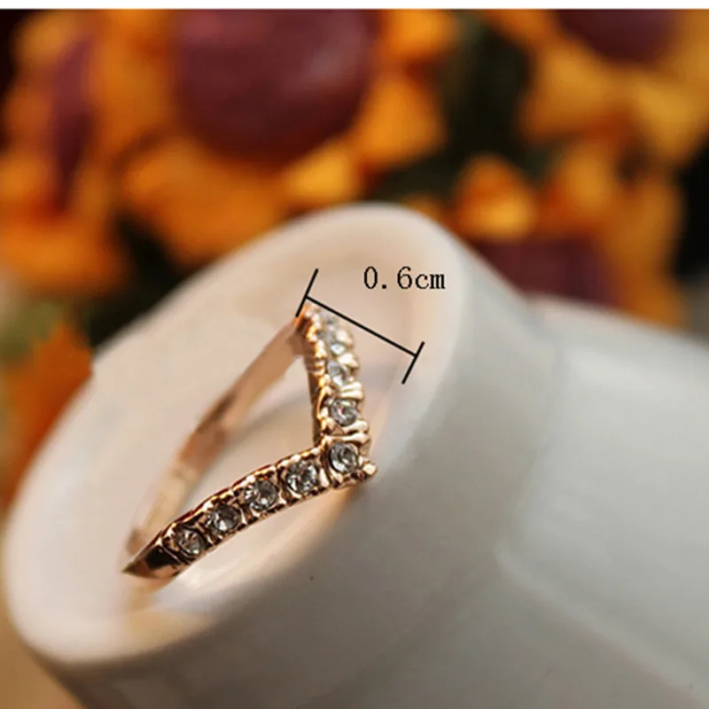 Женское кольцо с кристаллом Nj26 Золотое в форме сердца для помолвки|ring jewelry|gold