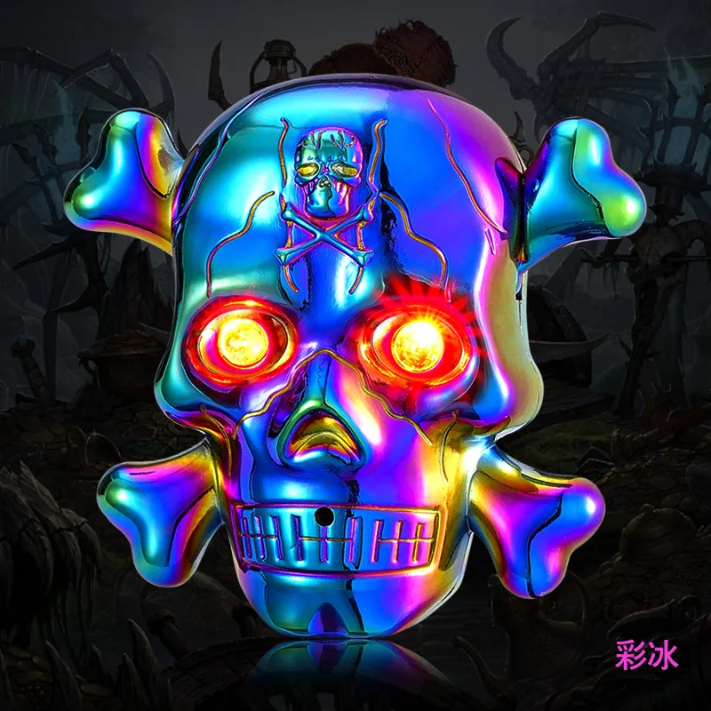 Новинка 2017 Электронная зажигалка для сигарет голова черепа страшный звук USB