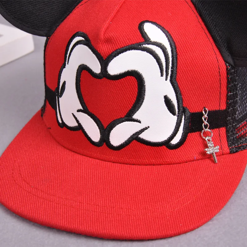 Summer Baby Kids Baseball Cap Cartoon Cute Big Ear Snapback Adjustable Caps Boys Girls Children Flat Hip Hop Hat | Детская одежда и