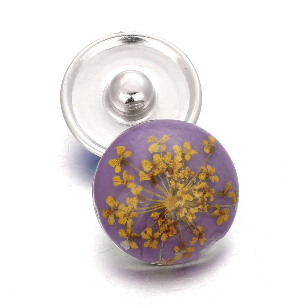 10 шт./лот смешанные пуговицы 18 мм модные из сплава в виде цветов и смолы подходят