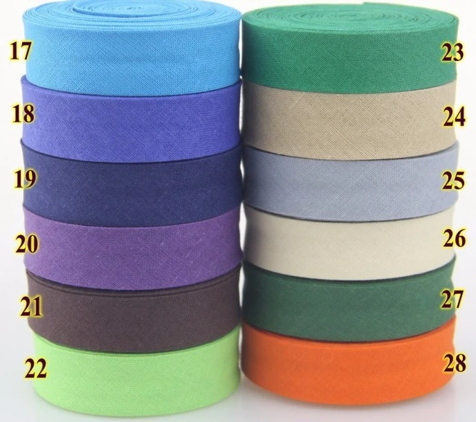 15mm Width Ironed Single Folded Cotton Bias Tape/Bias Binding for Garment, Table Cloth, Quilt, Craft, Sewing, DIY image 4