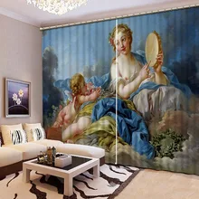 3d занавески фото Затемненные Роскошные 3D для гостиной спальни