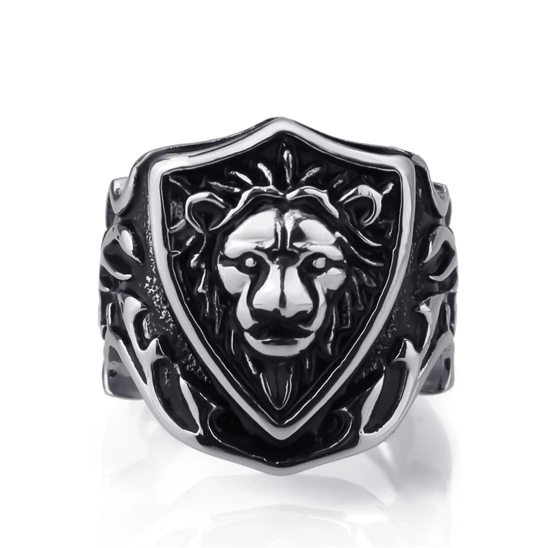 Elfasio мужские Обувь для мальчиков Silver King Lion рыцарь знак Нержавеющая сталь Байкер