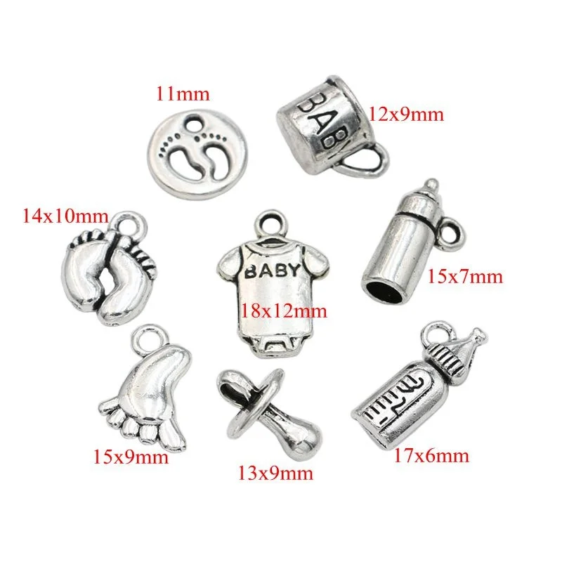 40 шт. Детские посеребренные подвески в виде бутылки|charm pendant|pendants for jewelry makingtibetan