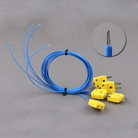 1pc universal thermocouple wire k series temperature testing wire yellow plug heat resistant 220c temperature wire 1m