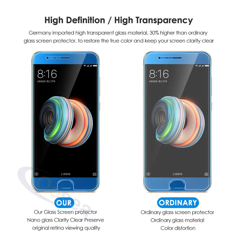 Qosea For Xiaomi Mi Note 3 Screen Protector 9H Ultra Clear Transparent Film Explosion-proof Tempered Glass | Мобильные телефоны и