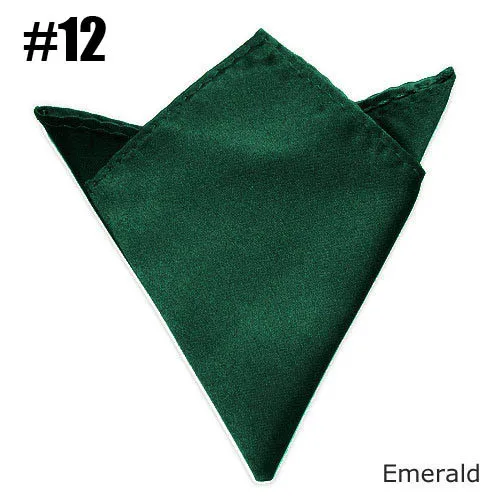 (Изумруд) мягкий однотонный Карманный квадратный Свадебный костюм атласный