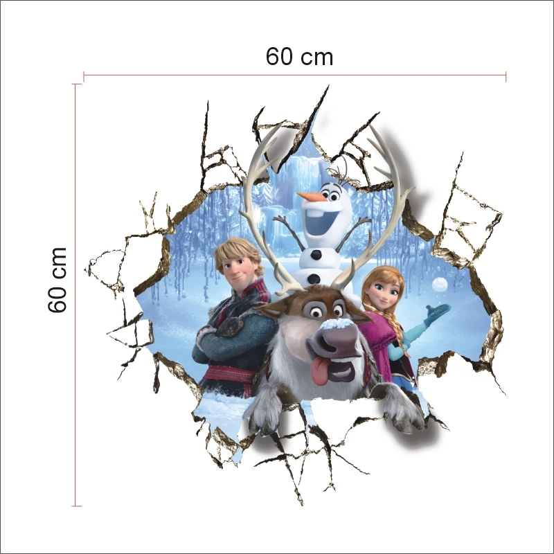 

Disney Cartoon Frozen Kids Room DIY Snow Puzzle Decoration Kindergarten PVC Wall Stickers Pegatinas Autocollant Enfant Decal