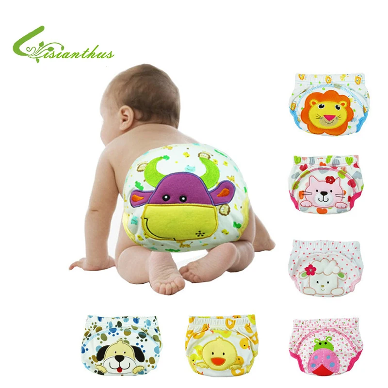 3 шт./Лот Детские хлопковые подгузники многоразовые тканевые моющиеся шорты для