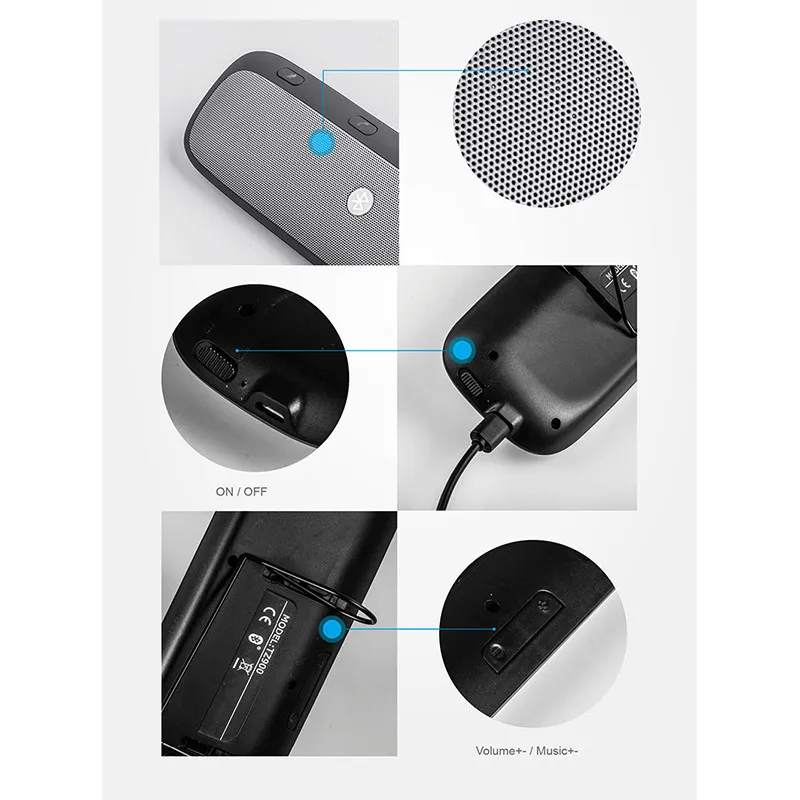 Автомобильный солнцезащитный козырек Handsfree беспроводной Bluetooth динамик с