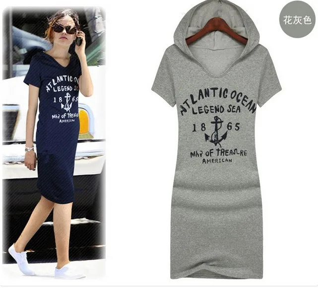 Новинка 2016 зимняя женская мода плюс размер толстовка с капюшоном платье Женский