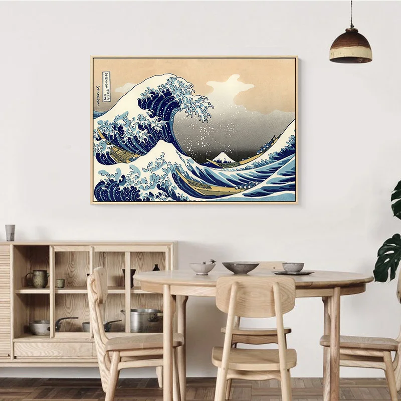 Известный постер на холсте Kanagawa Wave печать пейзаж в Японии настенная живопись
