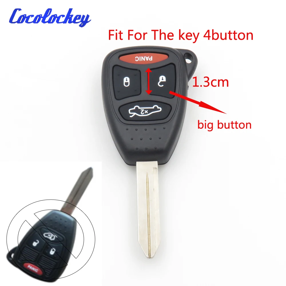Cocolockey силиконовый чехол для ключей от машины Chrysler 300 Aspen Dodge Dakota Durango Jeep Grand Cherokee 4