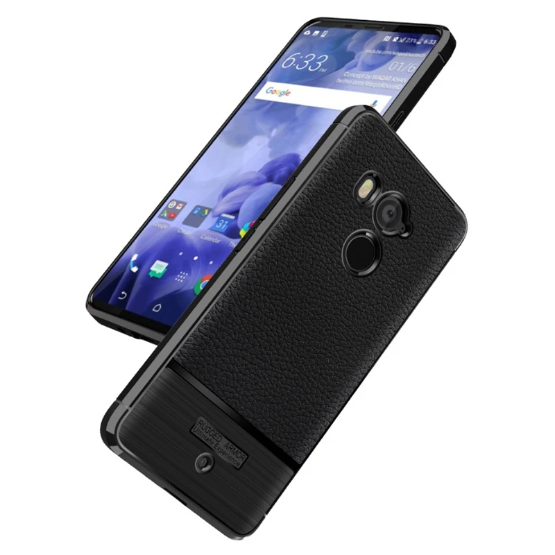 Для HTC U11 Plus чехол Премиум оригинальный силиконовый кожаный защитный мягкий