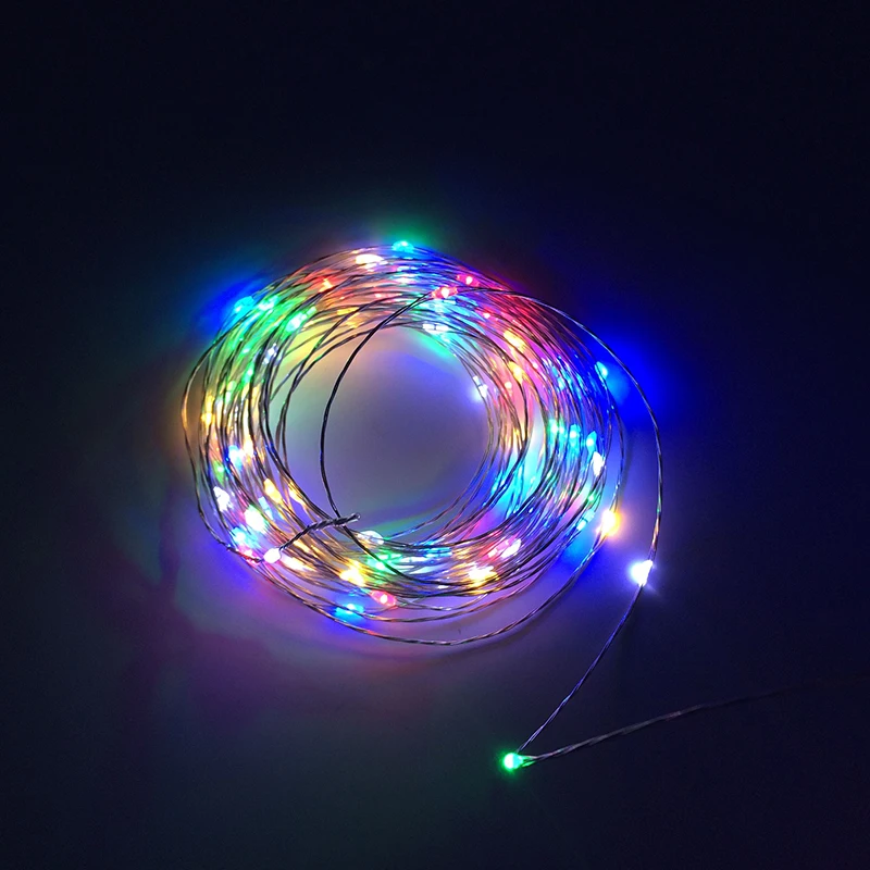 Светодиодная лента Рождественская гирлянда Rgb для вечеринки 2 м 5 10 3x Aa батарейки