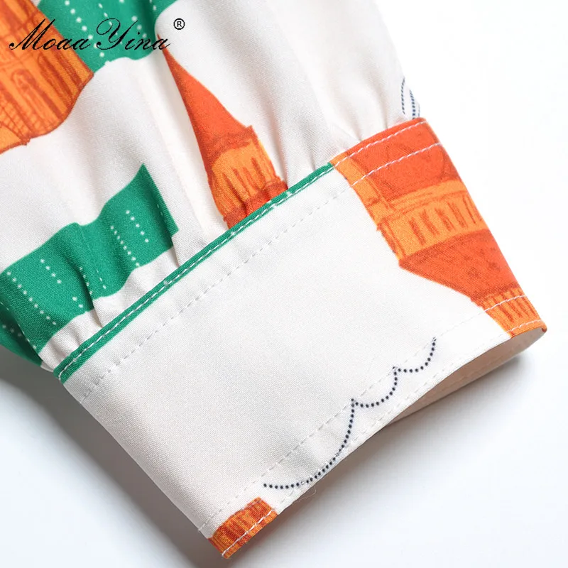 MoaaYina модное дизайнерское подиумное платье весна-осень женское длинный рукав вид
