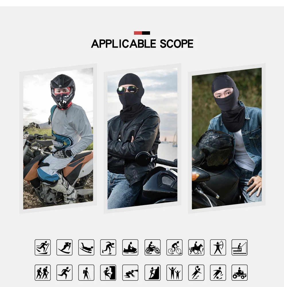 HEROBIKER мотоциклетная маска для лица Для мужчин Для женщин мотоциклетные маска ветронепроницаемый подшлемник мото маска Рыбалка Лыжный Спорт Велоспорт тренировочные бейсболки