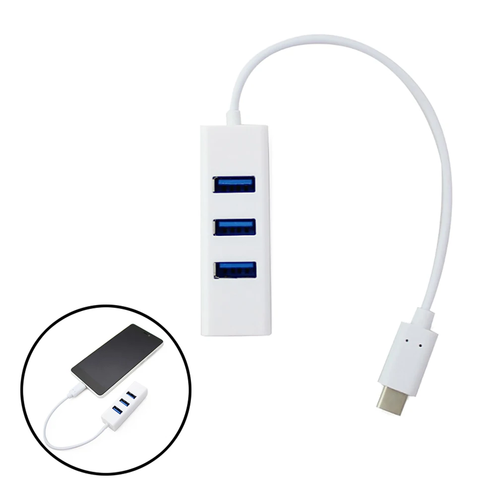 Мини-адаптер типа C на 4-портовый концентратор USB 3 0 USB3.1 Type-C для Mac 12 дюймов |