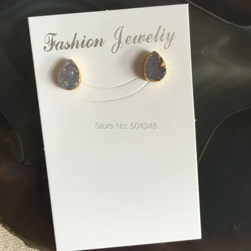 5 пар серьги гвоздики из искусственного кварца 6x8|drop stud earrings|stud earringsquartz earrings |