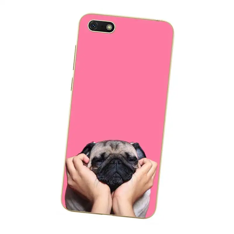 N310 Dog Cute Pug Soft TPU Silicone Case Cover For Huawei Honor 6A 6C 6X 7A 7C 7S 7X 8 Lite Pro |