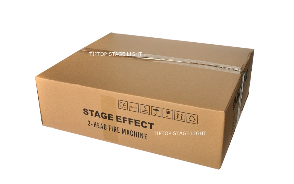 TIPTOP TP-T154B 3 головки DMX LPG пожарная машина струя 1 м-2 м 3shot машина для распыления огня DMX контроль 1 год гарантии 300 Вт 3 струйная насадка
