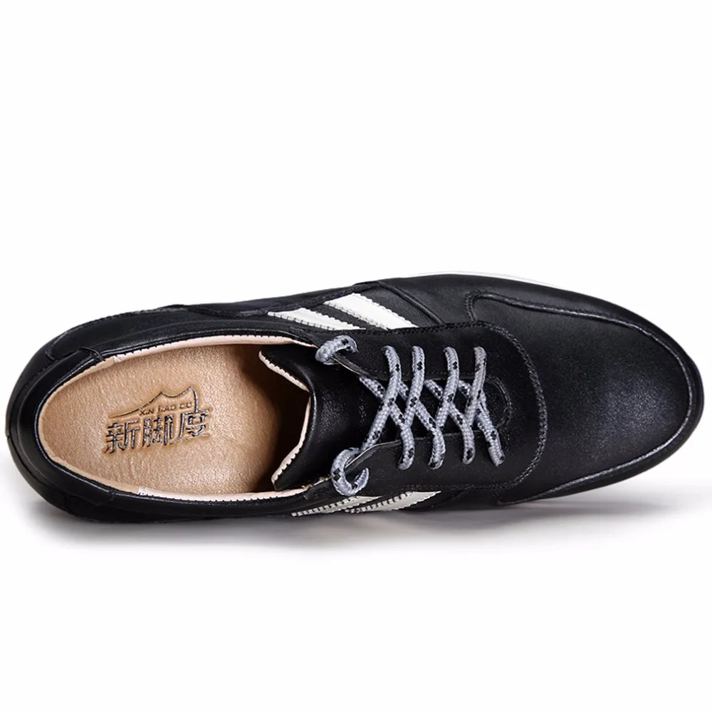 X8893 мужская повседневная обувь из натуральной телячьей кожи увеличивающая рост