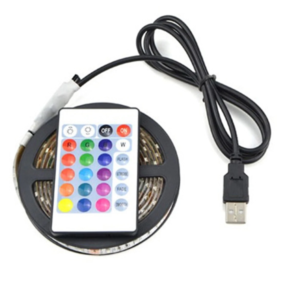 HONGDAK Новый 1 м 30 светодиодов/м DC5V RGB USB Светодиодная лента кабель зарядного