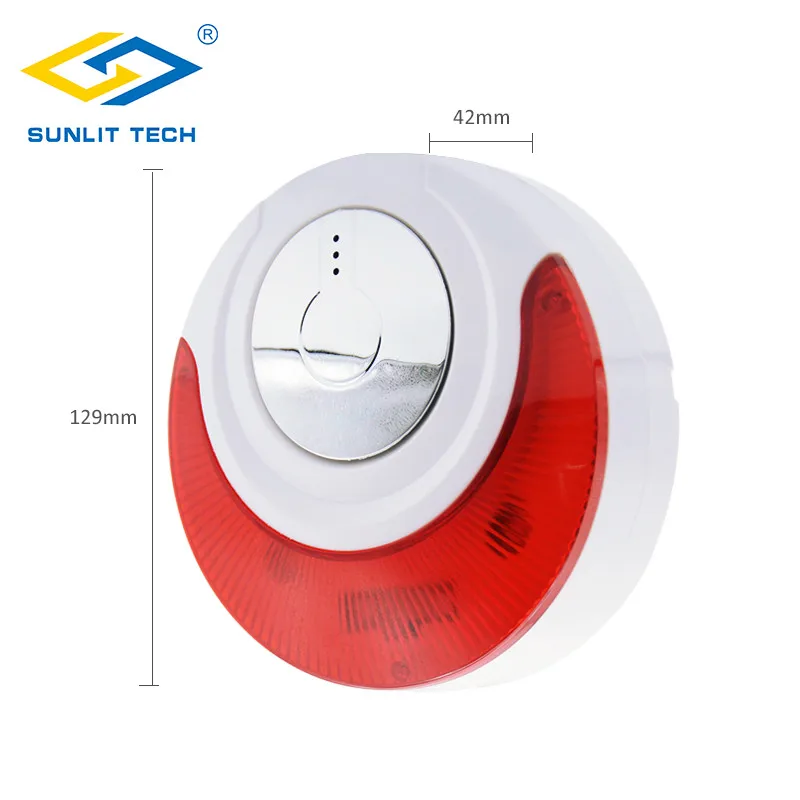 

Wired Siren Indoor Sound and Flashing Light Siren Alarm System Strobe Siren For Home Security