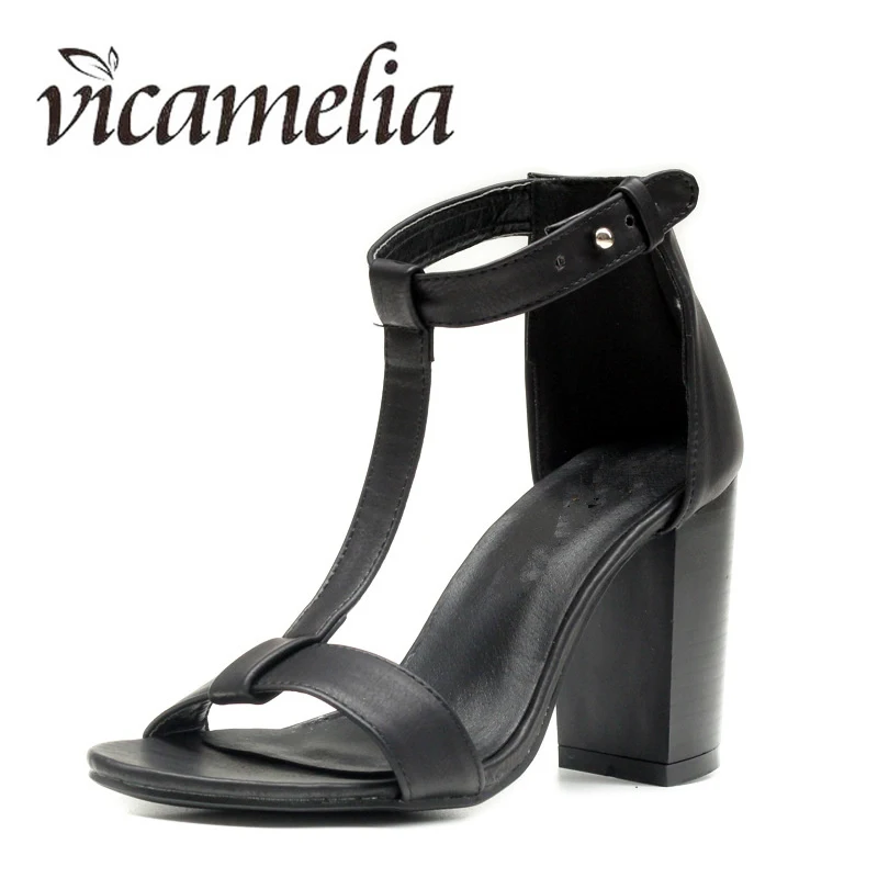Vicamelia/летние женские босоножки в Корейском стиле с открытым носком на не