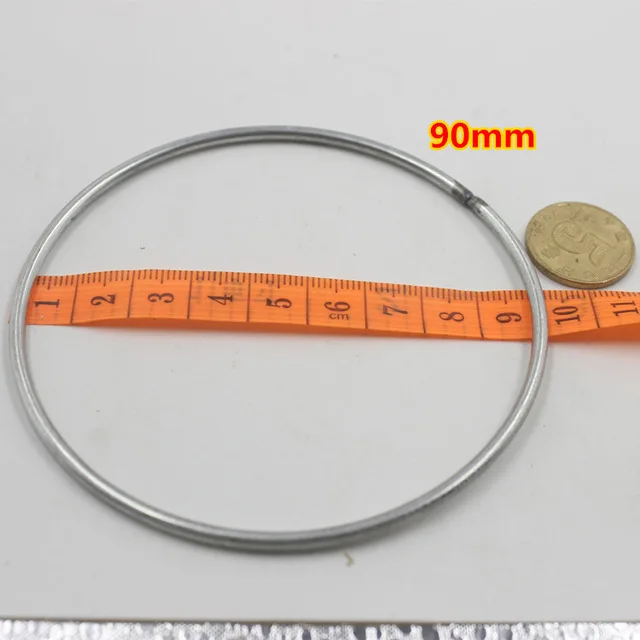 90mm 10 шт. 35-400 мм Ловец снов Reve круглые кольца фурнитура Висячие круглые Cercle железные Pour Attrape Reve ювелирные изделия DIY разъемы - Цвет: 90mm