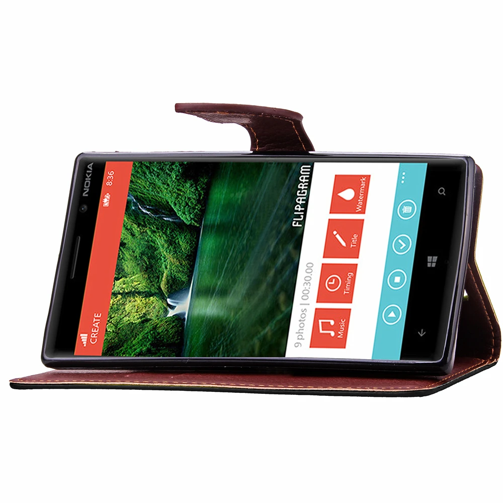 Роскошный кожаный чехол бумажник в ретро стиле для Microsoft Lumia 830 N830 подставка
