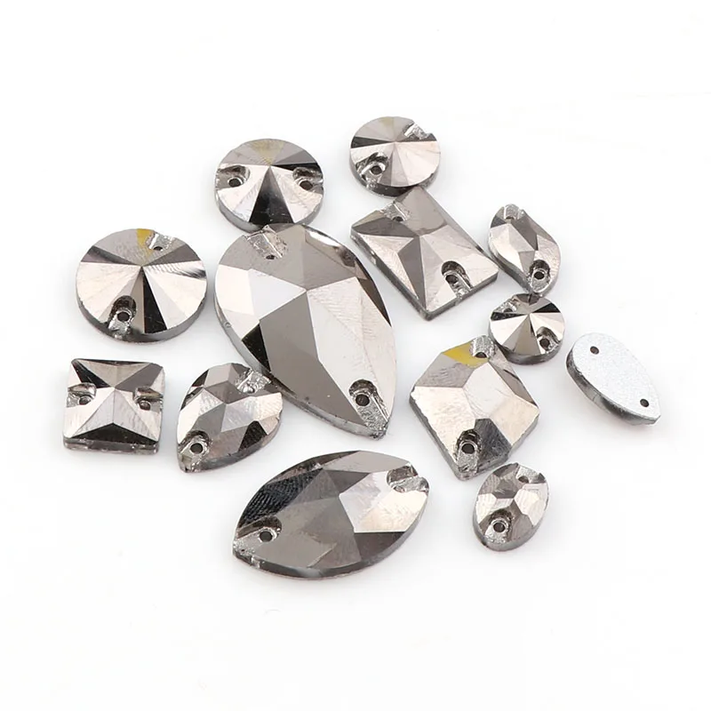 36 шт. прозрачные разноцветные стеклянные бусины с плоской задней поверхностью |