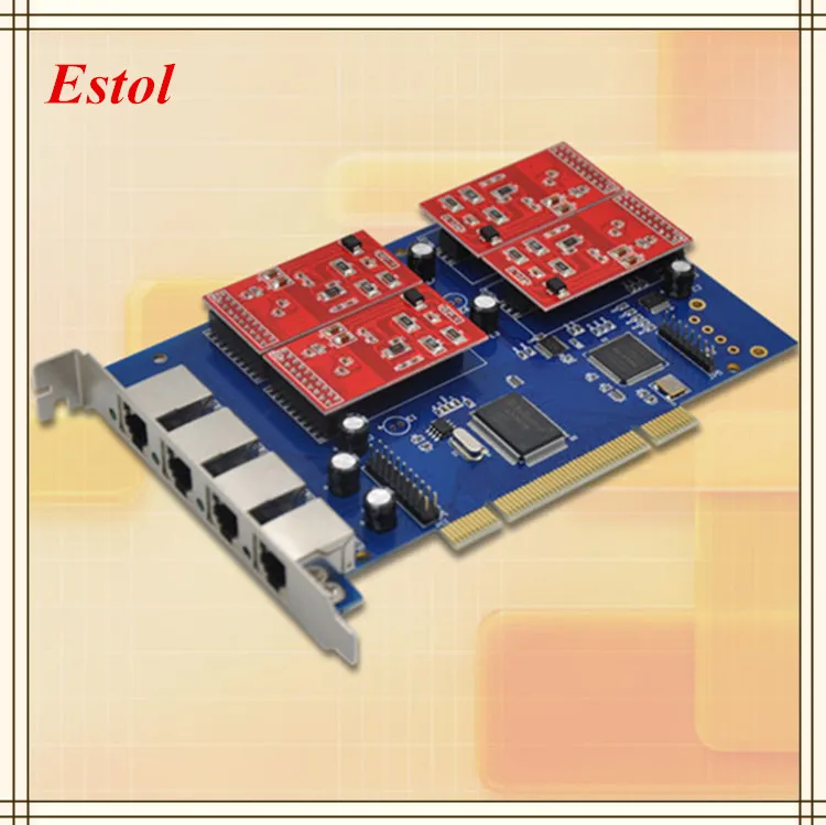 Оптовая продажа TDM410P Asterisk PCI card FXS/FXO порт аналоговая Голосовая телефонная карта