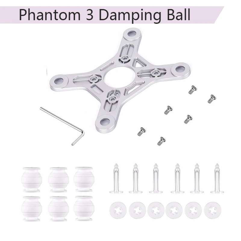 Anti-Vibration Gimbal Mounting Plate Anti-VibrationRubber Damping Ball Anti Drop Pin for DJI Phantom 3A 3P Drone Accessories | Электроника